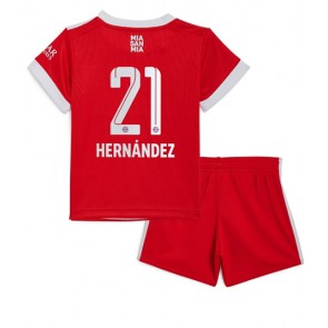 Bayern Munich Lucas Hernandez #21 babykläder Hemmatröja barn 2022-23 Korta ärmar (+ Korta byxor)